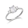 9ct White Gold Cubic Zirconia Three Stone Ring - R6558
