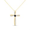 9ct Sapphire Cross And Chain - R6627