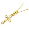 9ct Gold Cubic Zirconia Cross And Chain - R6643