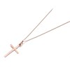 9ct Rose Gold Diamond Cut Cross And Chain - R6805