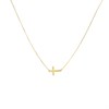 9ct Gold Resting Cross And Chain - R6811