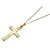 9ct Gold Engraved Cross And Chain - R6866