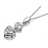 9ct White Gold Cubic Zirconia Double Heart Necklace - R6906