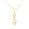 9ct Gold Diamond Kiss Oval Necklace - R69116
