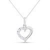 9ct White Gold CZ Heart Necklace - R69122