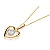 9ct Gold Open Heart Cubic Zirconia Necklace - R6913