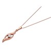 9ct Rose Gold Cubic Zirconia Flame Necklace - R6929