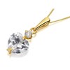 9ct Gold Cubic Zirconia Heart Necklace - R6939