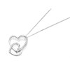 9ct White Gold Cubic Zirconia Double Heart Necklace - EXCLUSIVE - R6963
