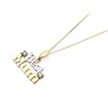 9ct Gold Two Colour Cubic Zirconia Best Mum Necklace - R6965