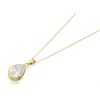 9ct Gold Pear Cubic Zirconia Necklace - R6971