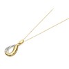 9ct Gold Two Colour Cubic Zirconia Teardrop Necklace - R6973