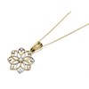 9ct Gold Two Colour Cubic Zirconia Flower Necklace - R6976