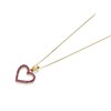 9ct Gold Ruby And Cubic Zirconia Reversible Heart Necklace - R6996