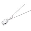 9ct White Gold Cubic Zirconia Pear Cluster Pendant And Chain - R7010