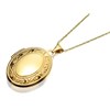 9ct Gold Scroll Oval Locket And Chain - R7241