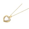 9ct Gold Mother Of Pearl Heart Locket And Chain - R7254