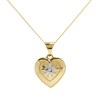 9ct Gold Two Colour Diamond Set Locket 12mm - R7267