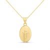 9ct Oval Cross Locket And Chain - R7269