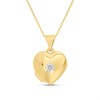 9ct Gold Diamond Set Locket And Chain - R7270