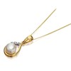 9ct Gold Freshwater Pearl And Diamond Teardrop Necklace - R7714