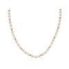 9ct Gold Freshwater Pearl And Rondelle Necklet - 18in - R7771