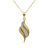9ct Gold Crystal Flame Necklace - R82103