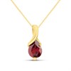 9ct Gold Swirl Garnet Necklace - R82128