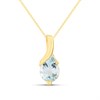 9ct Gold Swirl Blue Topaz Necklace - R82131
