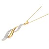 9ct Gold Crystal Triple Flame Necklace - R8232