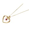 9ct Gold Ruby Heart Necklace - R8260