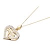 9ct Gold Crystal Mum Heart Necklace - R8276