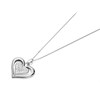 9ct White Gold And Crystal Double Heart Necklace - R8281