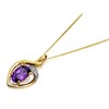 9ct Gold Amethyst And Diamond Necklace - R8311