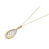 9ct Gold Two Colour Cubic Zirconia Celtic Necklace - R8736