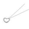 9ct White Gold Open Floating Heart Necklace - R8743