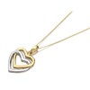 9ct Gold Two Colour Double Heart Necklace - R8747