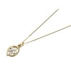 9ct Gold Two Colour Oval Floral Necklace - R8754
