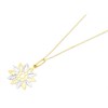 9ct Gold Two Colour Flower Necklace - R8763