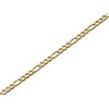 9ct Gold 3mm Wide Hollow Figaro Chain - 20in - R9103