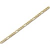 9ct Gold 3mm Wide Hollow Figaro Chain - 18in - R9105