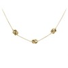 9ct Gold Textured Knot Station Necklace - 16in - R9539