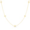 9ct Gold Floral Seven Station Floral Necklet - R9554