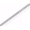 9ct White Gold 1mm Wide Diamond Cut Solid Curb Chain - 16in - R9603