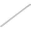 9ct White Gold 2mm Wide Solid Flat Curb Chain - 20in - R9645