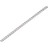 9ct White Gold 2mm Wide Solid Flat Curb Chain - 22in - R9646