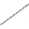 9ct White Gold 2mm Wide Diamond Cut Hollow Belcher Chain - 16in - R9802