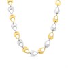 Bonded Silver And 9ct Gold Open Teardrop Collar - R9938