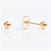 14ct Gold Ear Piercing Ball Studs - 4mm - S7505