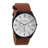 Skagen SKW6823 Black IP Chronograph Brown Leather Strap Watch - W06273